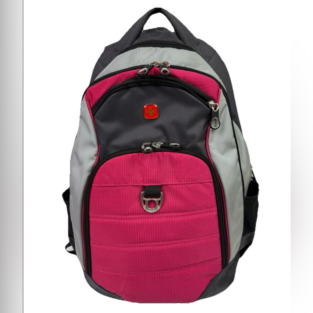 Swiss Gear Airflow Backpack School Workwear Bag Handbag Laptop Tablet Gray/Pink
